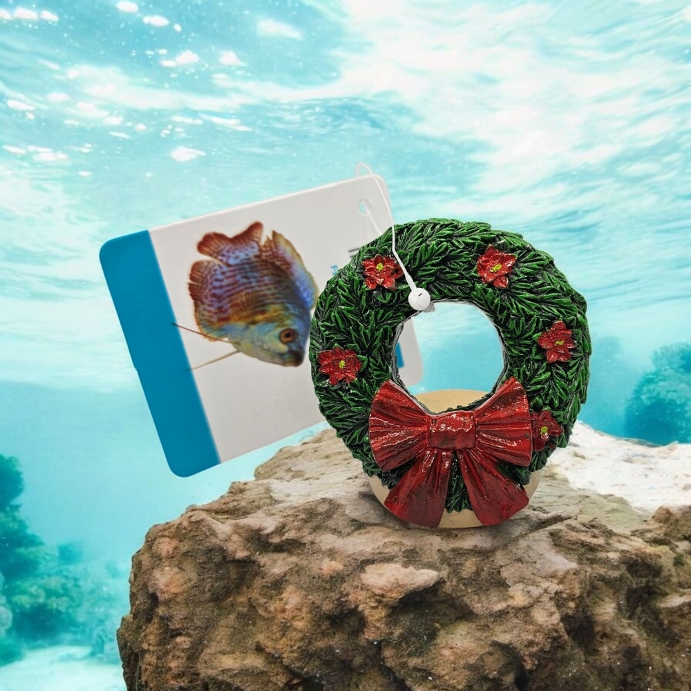 Imagitarium Christmas Wreath Aquarium Decor